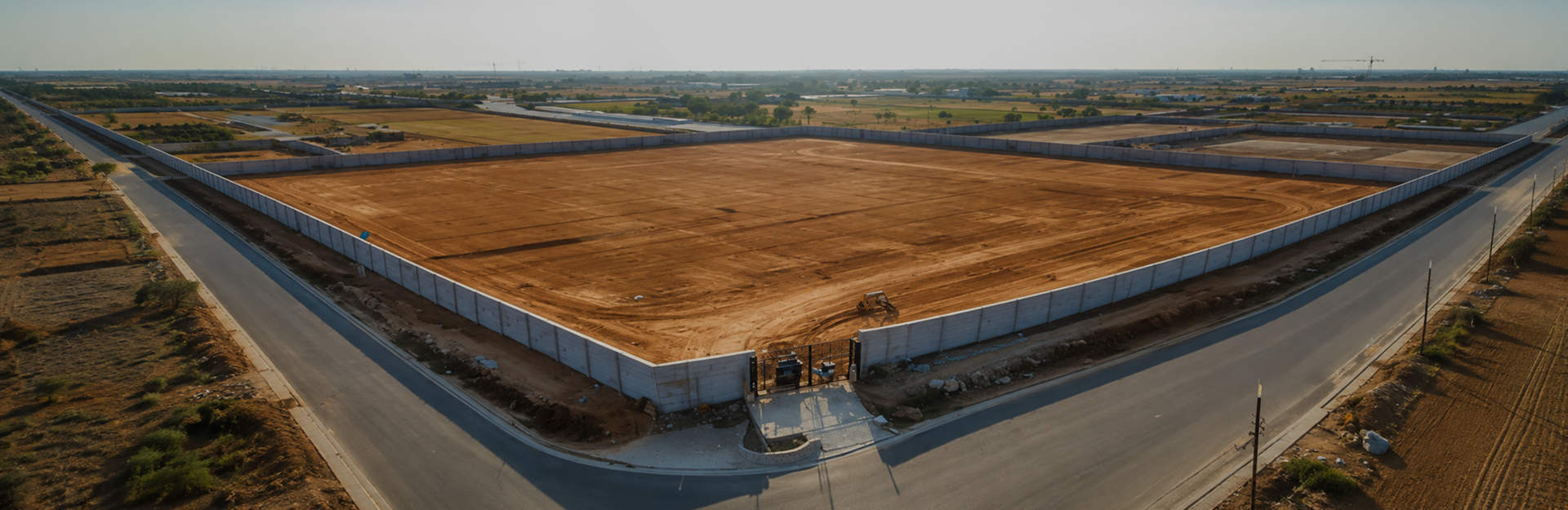 Modern industrial estate and manufacturing facilities