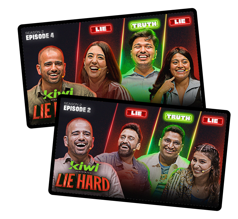 Lie Hard slider mockup